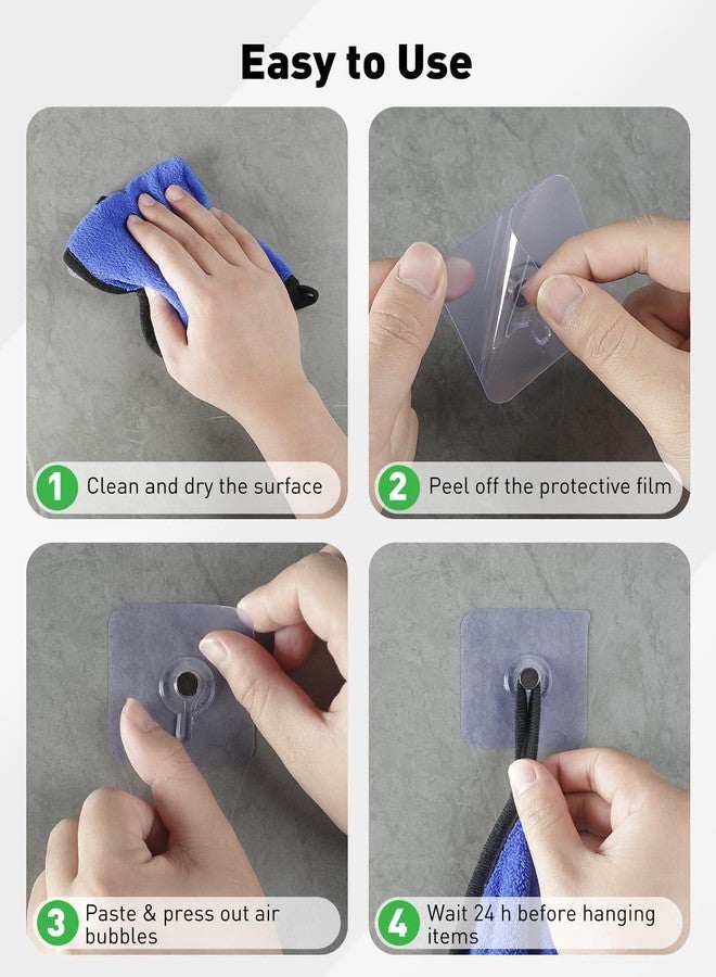 CentraLit خطافات جدارية ذاتية اللصق من سنتراليت للتعليق، شفافة ومقاومة للماء، تركيب بدون حفر، عبوة من 20 قطعة، للحمام والمطبخ شديد التحمل، معلقات جدارية، أدوات مطبخ، (20 قطعة) - Image 5